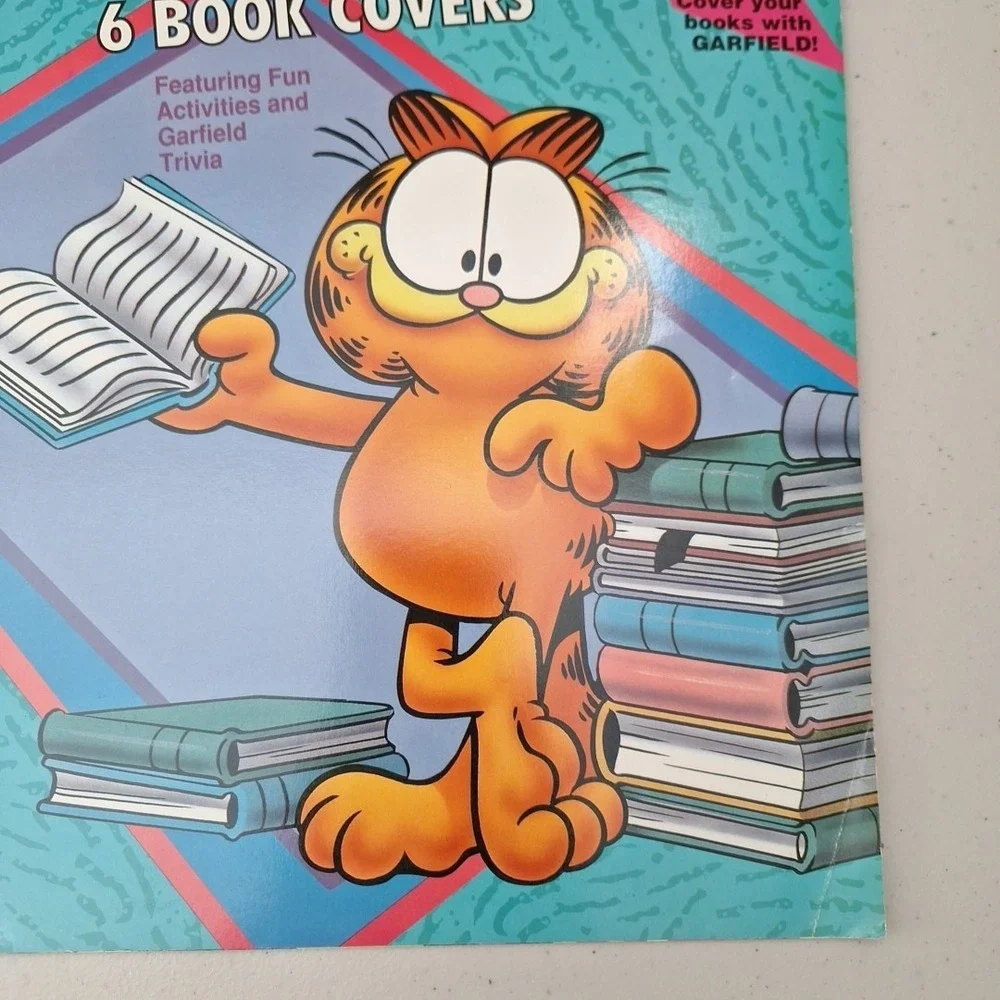Vintage 1991 Garfield 6 Book Covers w/ Activities and Trivia Golden Books